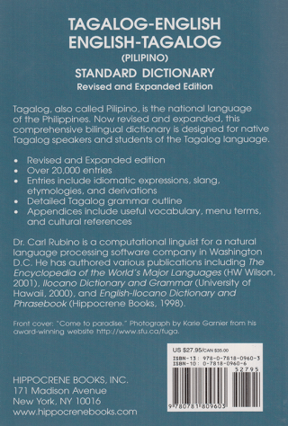 Tagalog (Pilipino) / English Standard Dictionary