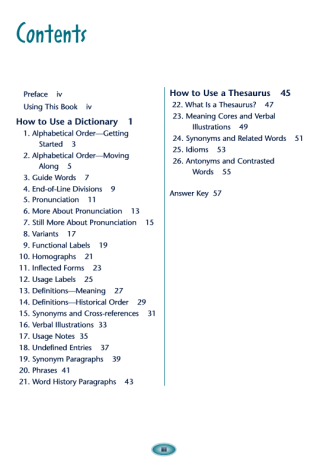 How to Use a Dictionary How to Use a Thesaurus