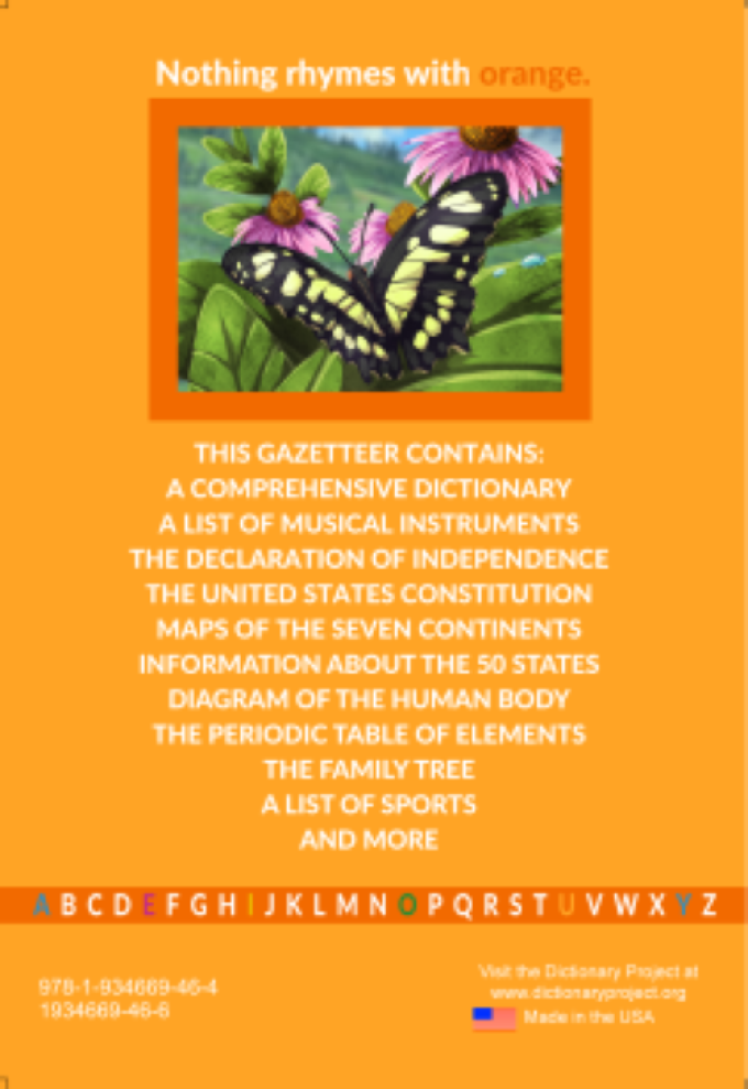 A New Student's Dictionary and Gazetteer (butterfly cover)